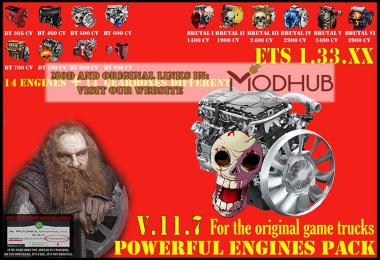 Pack Powerful engines + gearboxes v11.7 for 1.33.x