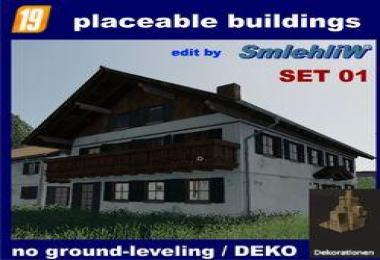 Placeable buildings DE set01 without ground-leveling v1.0.0.1