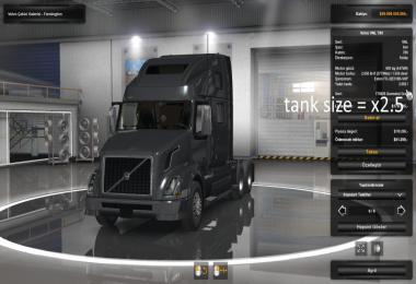 [ATS] Tank size + engine torque x2.5 for all Trucks v1.0