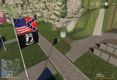 USA/Confederate battle flag over POW MIA v1.0
