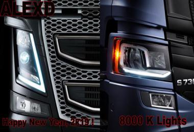 ALEXD 8000 K Lights Scania S;R & Volvo FH 12 2012 v1.2