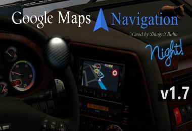 ETS 2 - Google Maps Navigation Night Version v1.7