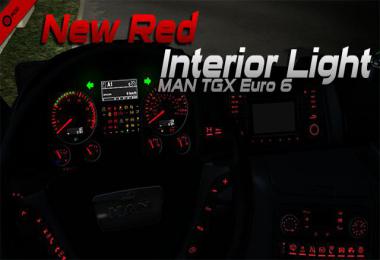 MAN TGX Euro 6 New Red Interior Light 1.34