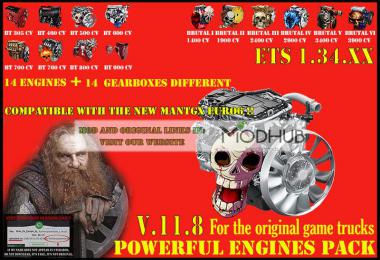 Pack Powerful engines + gearboxes v11.8 for 1.34.x