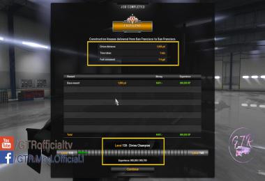 Start Money and xp for ATS 1.34.x