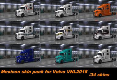 Volvo vnl 2018 truck Mexican Skin Pack 1.34.x