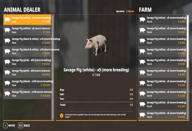 Animal Species - Savage Pig Pack v1.1