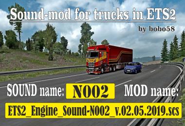 Sound mod for engine ETS2 1.34.x