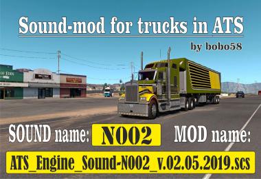 Sound mod for engine in ATS 1.34.x