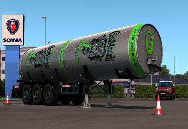 Gas Monkey Energy Scania R + Trailer skins v1.0