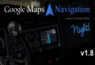 ATS - Google Maps Navigation Night Version v1.8