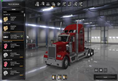 Cat C15 Engines With Sounds For Kenworth W900 1.35