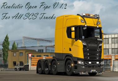 Realistic Open Pipe v1.2 For All SCS Trucks