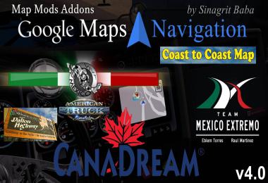 ATS - Google Maps Navigation Night & Normal Map Mods Addons v4.0