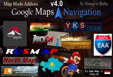 Google Maps Navigation Normal & Night Map Mods Addons v4.0