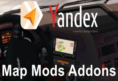 ETS 2 - Yandex Navigator Normal & Night Map Mods Addons v1.0