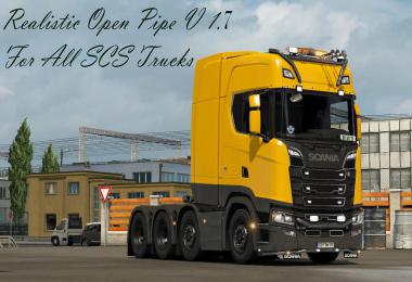Realistic Open Pipe v1.7 For All SCS Trucks