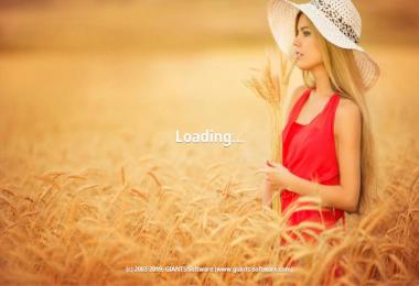 Blonde woman in wheat farm Menu Background v1.0