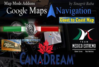 Google Maps Navigation Normal & Night Map Mods Addons v6.0