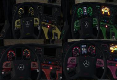 Mercedes Actros MP4 Colored Dashboard v2.0