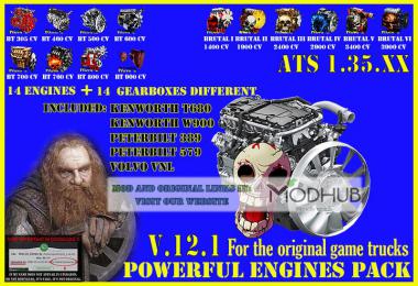 Pack Powerful engines + gearboxes v12.1 for ATS 1.35.x