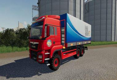 Man Tgs Trucks With Flatbed And Tarpaulin v1.1.1