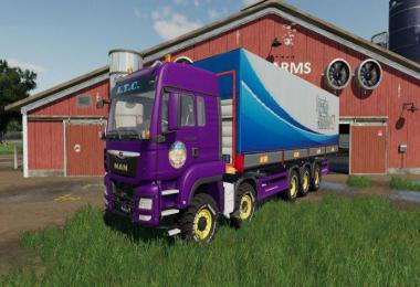 Man Tgs Trucks With Flatbed And Tarpaulin v1.1.1