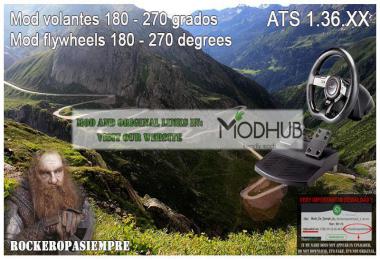Mod for steering wheel 180-270 Degrees ATS 1.36.x