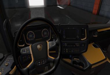 Scania S & R Black - Yellow Interior 1.36.x