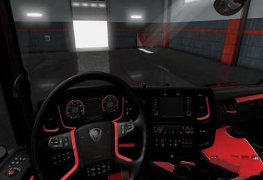 Black and Red Interior for Scania 2016 v1.0