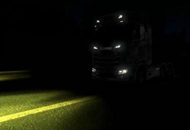Scania S & R (Next Generation) Yellow Xenon Lights 1.36.x