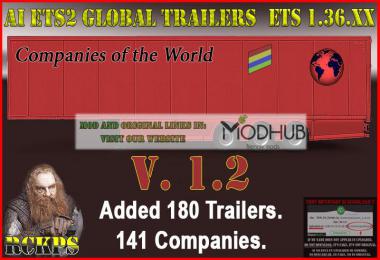 AI ETS2 Global Trailers Rckps v1.2 For 1.36.x
