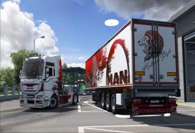 Skin Holland for MAN TGX Euro 6 and Its Schwarzmuller trailer v1.0