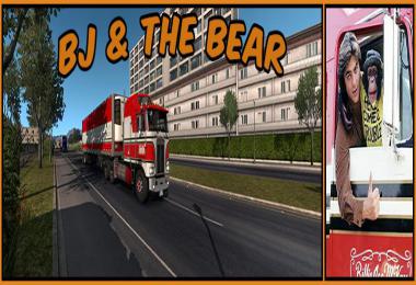 BJ and The Bear truck skin for Kenworth K100E and trailer v1.1