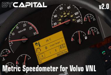 Metric Speedometer for Volvo VNL v2.0