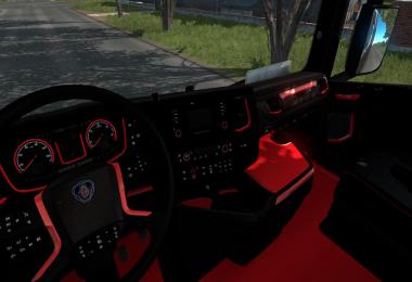 Black and Red Interior for Scania 1.37