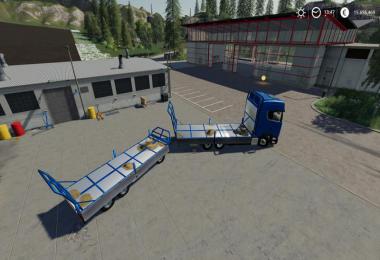 Trailer 3 Axle With Platform For Scania S580 Truck v1.1