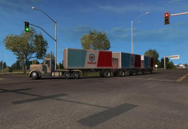 Multiple Trailers in Traffic - ATS - v7.1