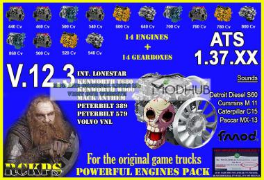Pack Powerful Engines + Gearboxes v12.3 for ATS 1.37.x