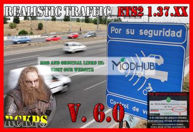 Realistic traffic v6.0 For ETS2 v1.37