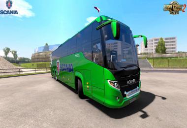 New Scania Touring Bus + Interior v1.6 1.37.x
