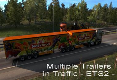 Multiple Trailers in Traffic v6.1 ETS2 1.38