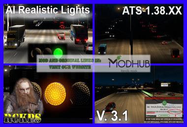 AI Realistic lights v3.1 For ATS 1.38.x
