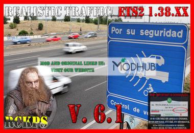 Realistic traffic v6.1 For ETS2 1.38.x