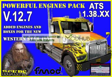 Pack Powerful engines + gearboxes v12.7 for ATS 1.38.x