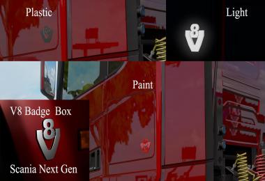 Scania Next Generation V8 Badges Box v1.2