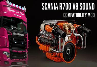 SCANIA R700 V8 Open Pipe Sound Compatibility 1.39