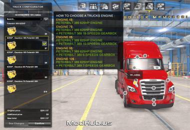 Peterbilt 389 625HP Engine For All Trucks Mod For ATS Multiplayer 1.39