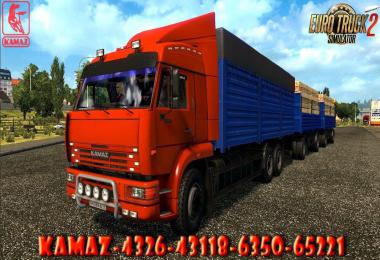 Kamaz - 4326 / 43118 / 6350 / 65221 + trailers 1.40