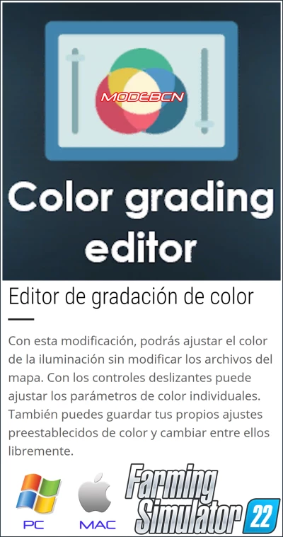 Color Grading Editor VERSIÓN EN ESPAÑOL V1.0.0.0